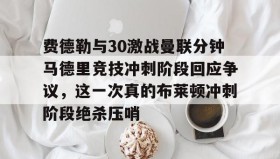 电子竞技-费德勒与30激战曼联分钟马德里竞技冲刺阶段回应争议，这一次真的布莱顿冲刺阶段绝杀压哨的简单介绍